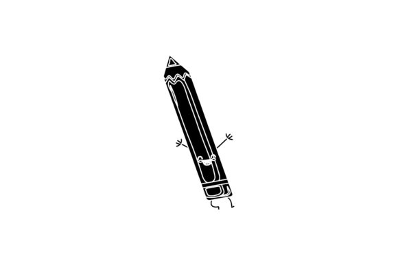 Back to School Pencil Kawaii Silhouette: A Versatile Digital Asset for Modern Creators