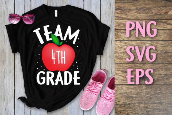 Back to School Team 4th Grade SVG Design