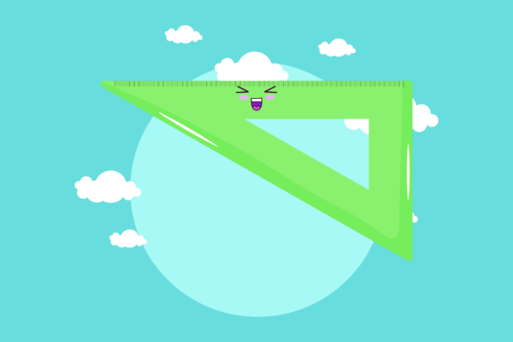 Back to School Triangle Ruler Cloud Art: A Versatile Digital Resource for Educators and Creatives