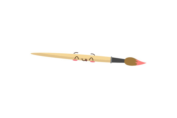 Cute Brush Back to School Kawaii – A Versatile Design for Creative Projects