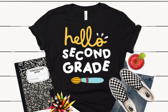 Hello Second Grade Back to School T-Shirt: A Versatile Design for Every Creative Project