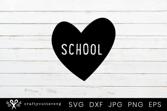 School Heart - Cutting File Back to School Shirt: A Versatile Design for Creative Projects