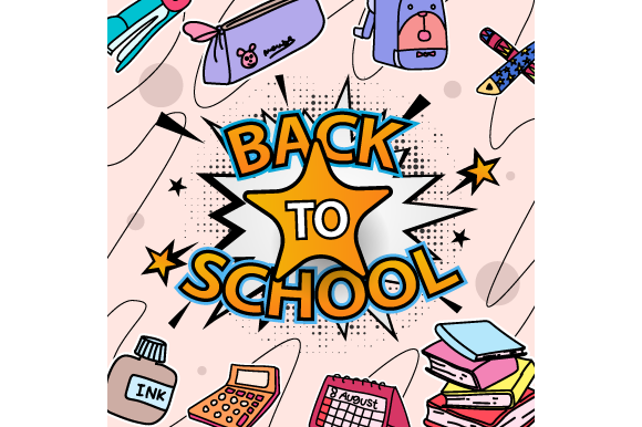 Square Banner Back to School Design